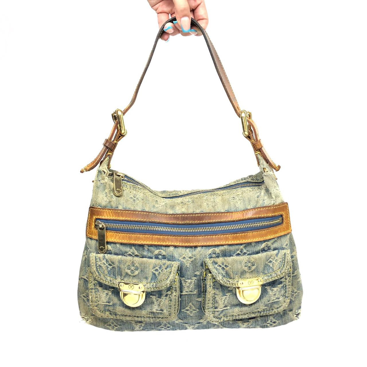 LOUIS VUITTON DENIM SHOULDER BAG