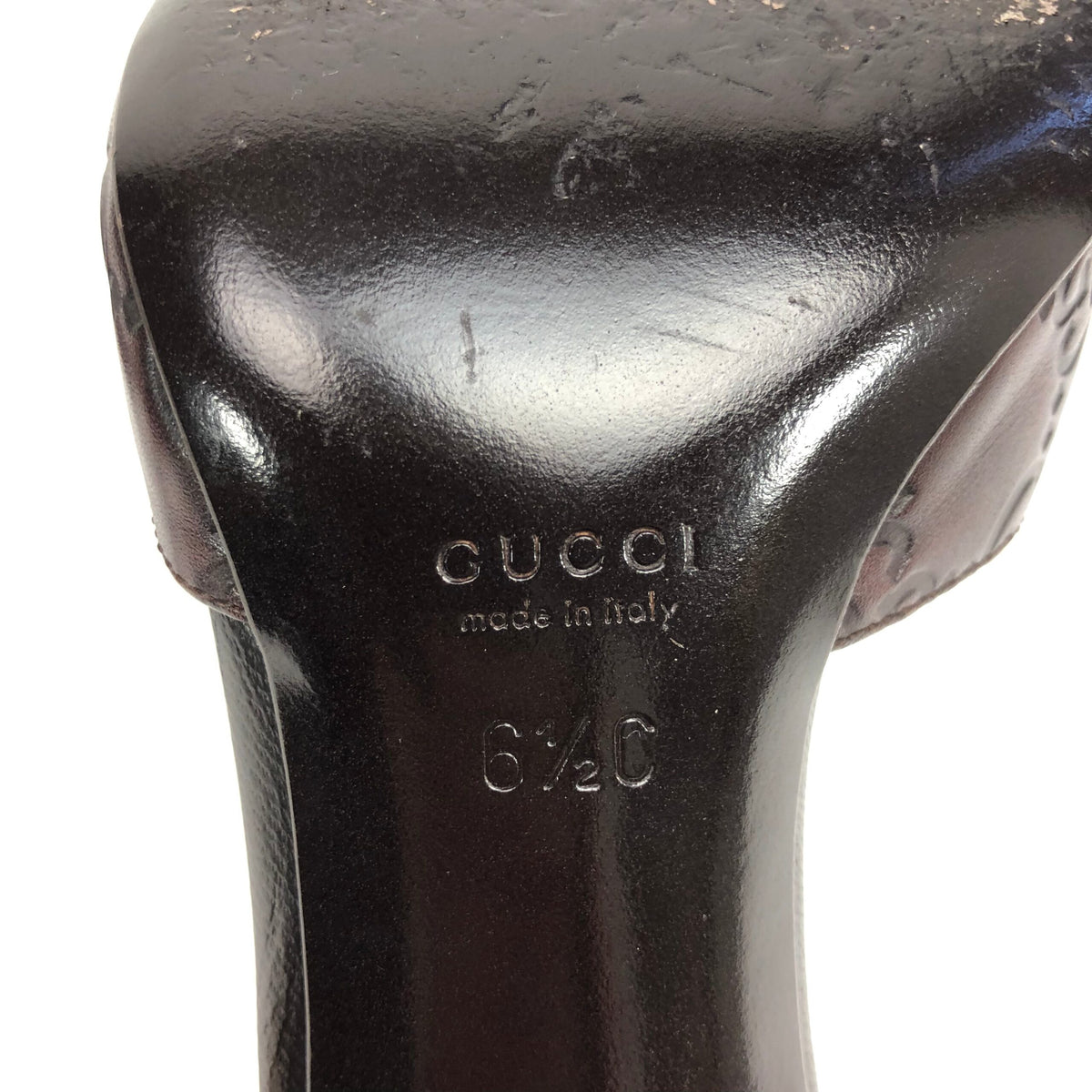 GUCCI MONOGRAM HORSEBIT HEELS -  UK 4.5 / US 6.5 / EU 37.5