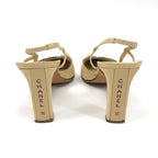 CHANEL LOGO SLING-BACK MULE HEELS