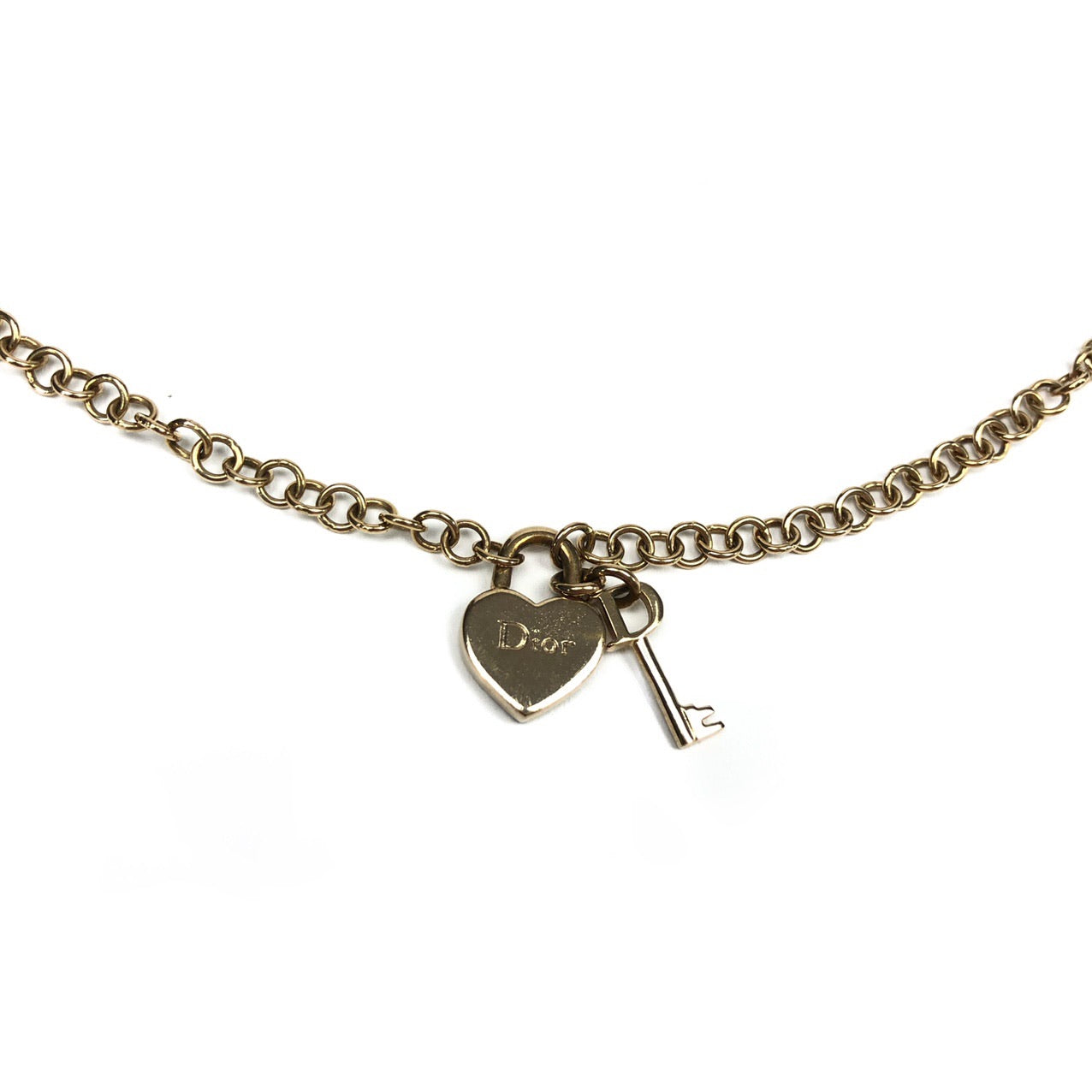 CHRISTIAN DIOR PADLOCK NECKLACE