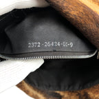 FENDI CALF HAIR BAGUETTE SHOULDER BAG