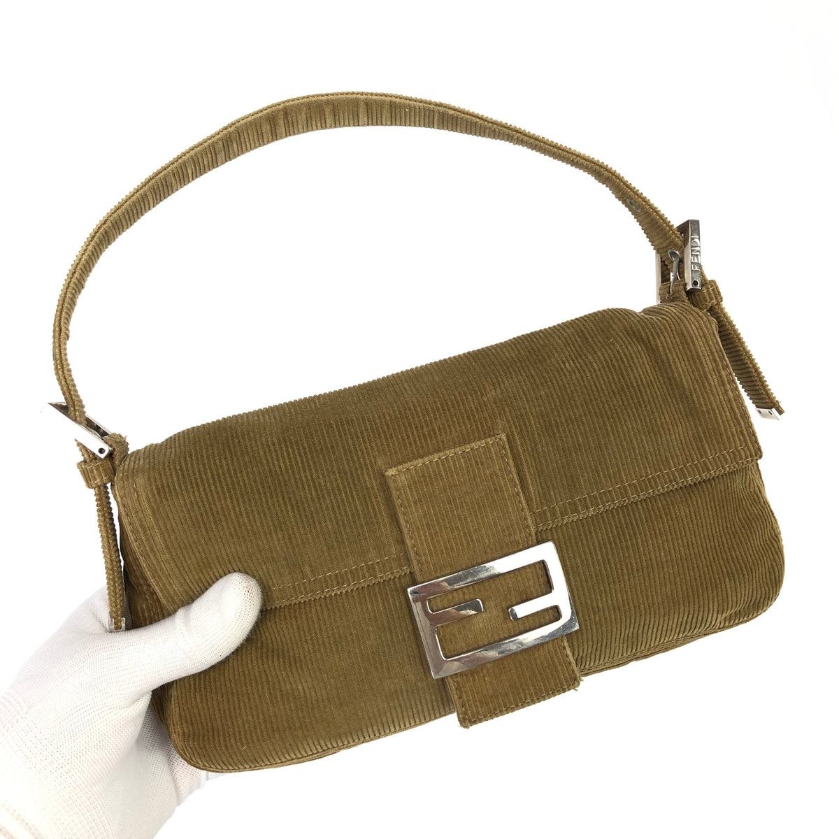 FENDI CORDUROY BAGUETTE BAG