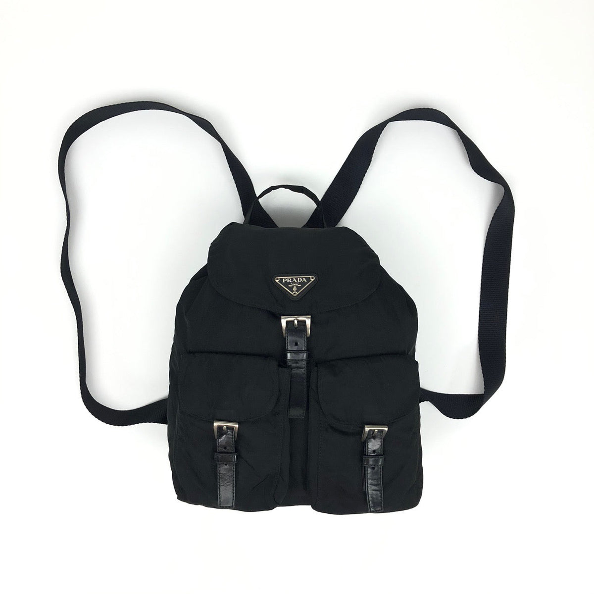 PRADA NYLON DOUBLE BUCKLE BACKPACK