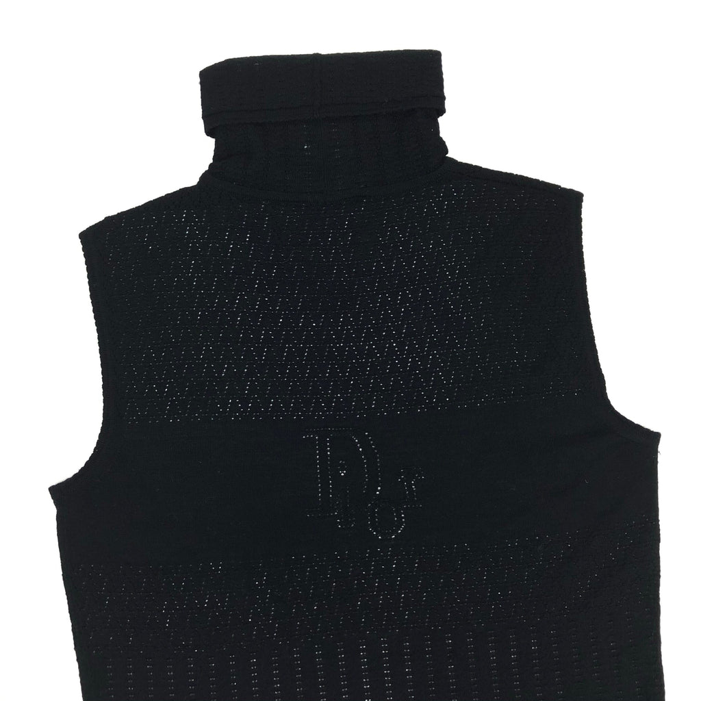 CHRISTIAN DIOR SHEER TURTLE NECK TOP