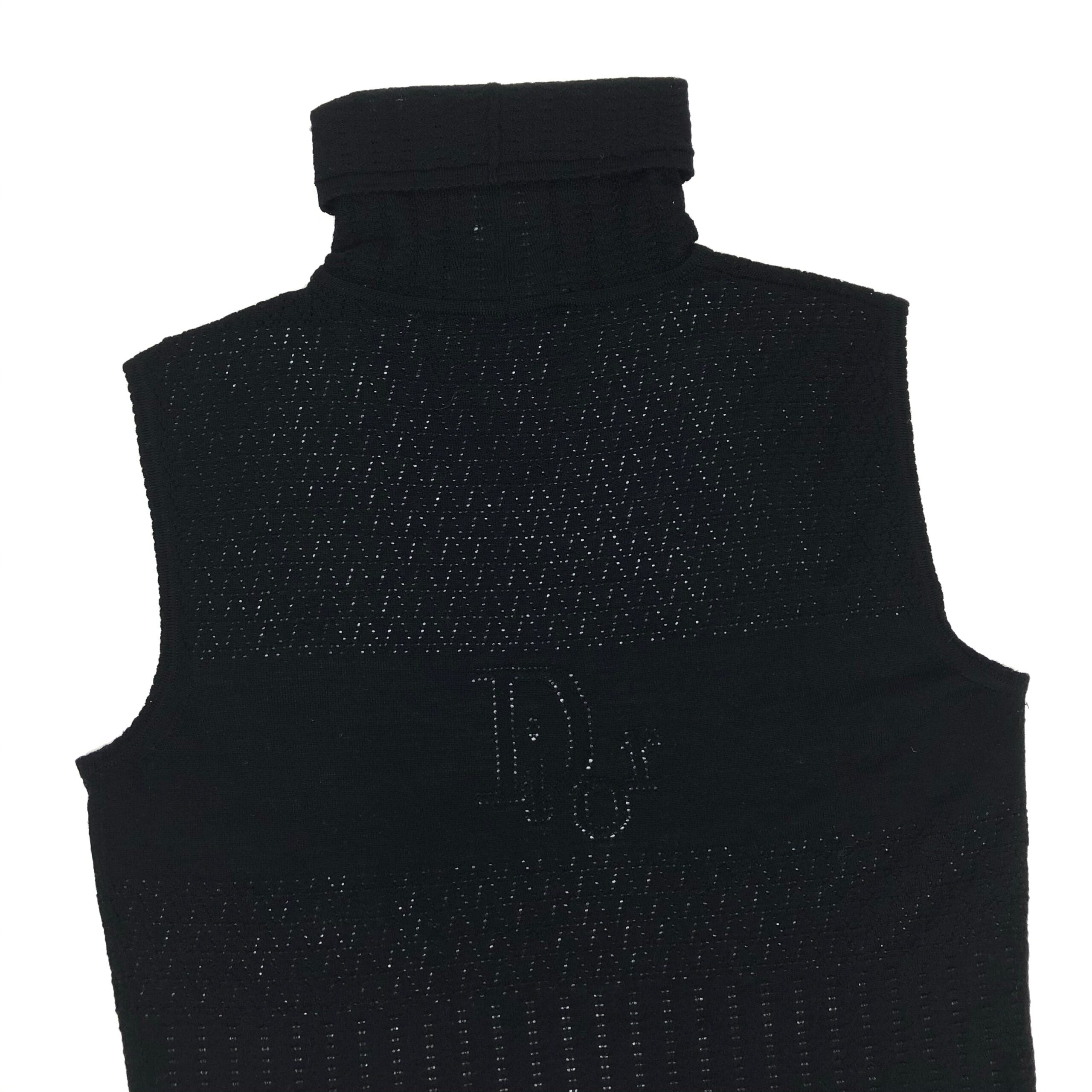 CHRISTIAN DIOR SHEER TURTLE NECK TOP