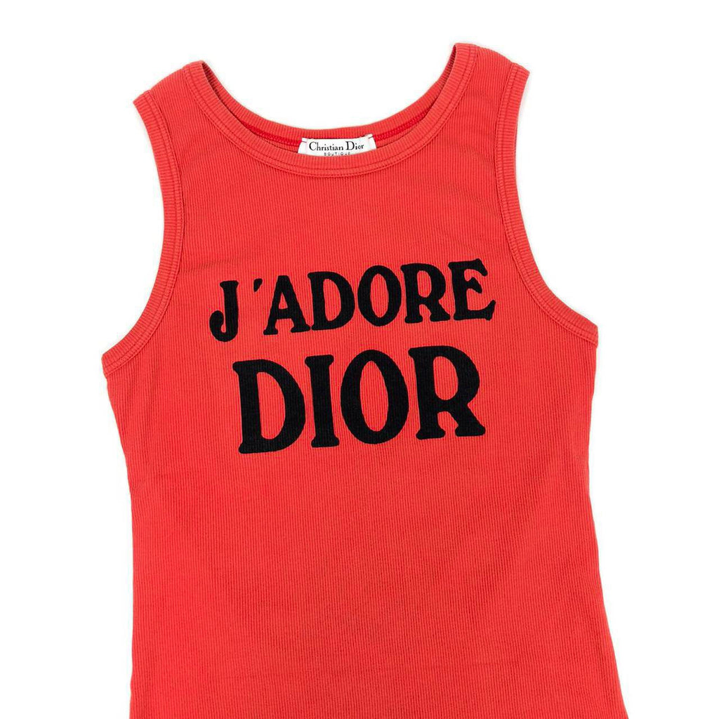 CHRISTIAN DIOR RIBBED ‘J’ADORE DIOR’ TOP