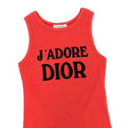 CHRISTIAN DIOR RIBBED ‘J’ADORE DIOR’ TOP
