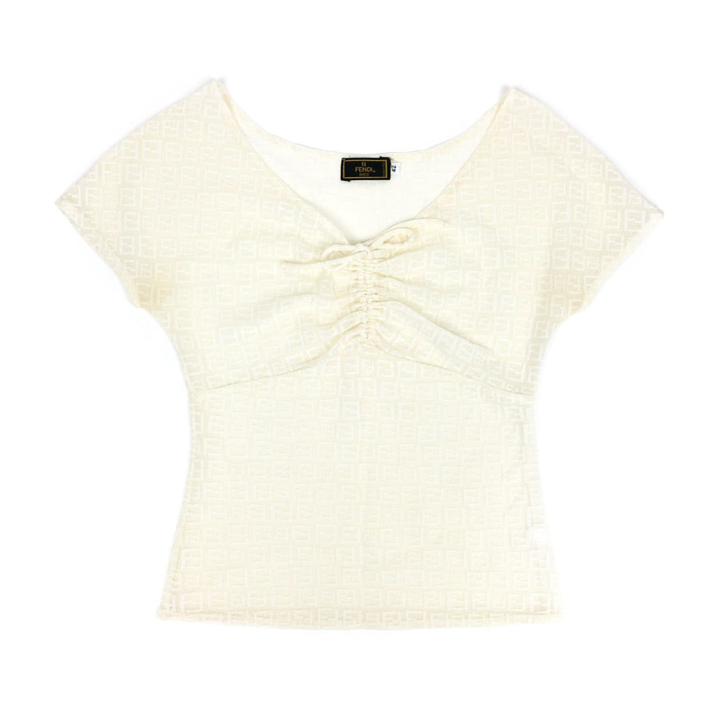 FENDI ZUCCA SHEER TOP