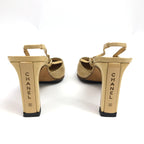 CHANEL LOGO SLING-BACK MULE HEELS -  UK 4, US 6, EU 37