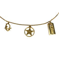 CHRISTIAN DIOR TRIPLE LOGO NECKLACE