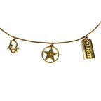 CHRISTIAN DIOR TRIPLE LOGO NECKLACE