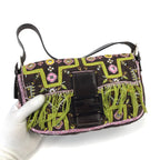FENDI BEADED BAGUETTE SHOULDER BAG
