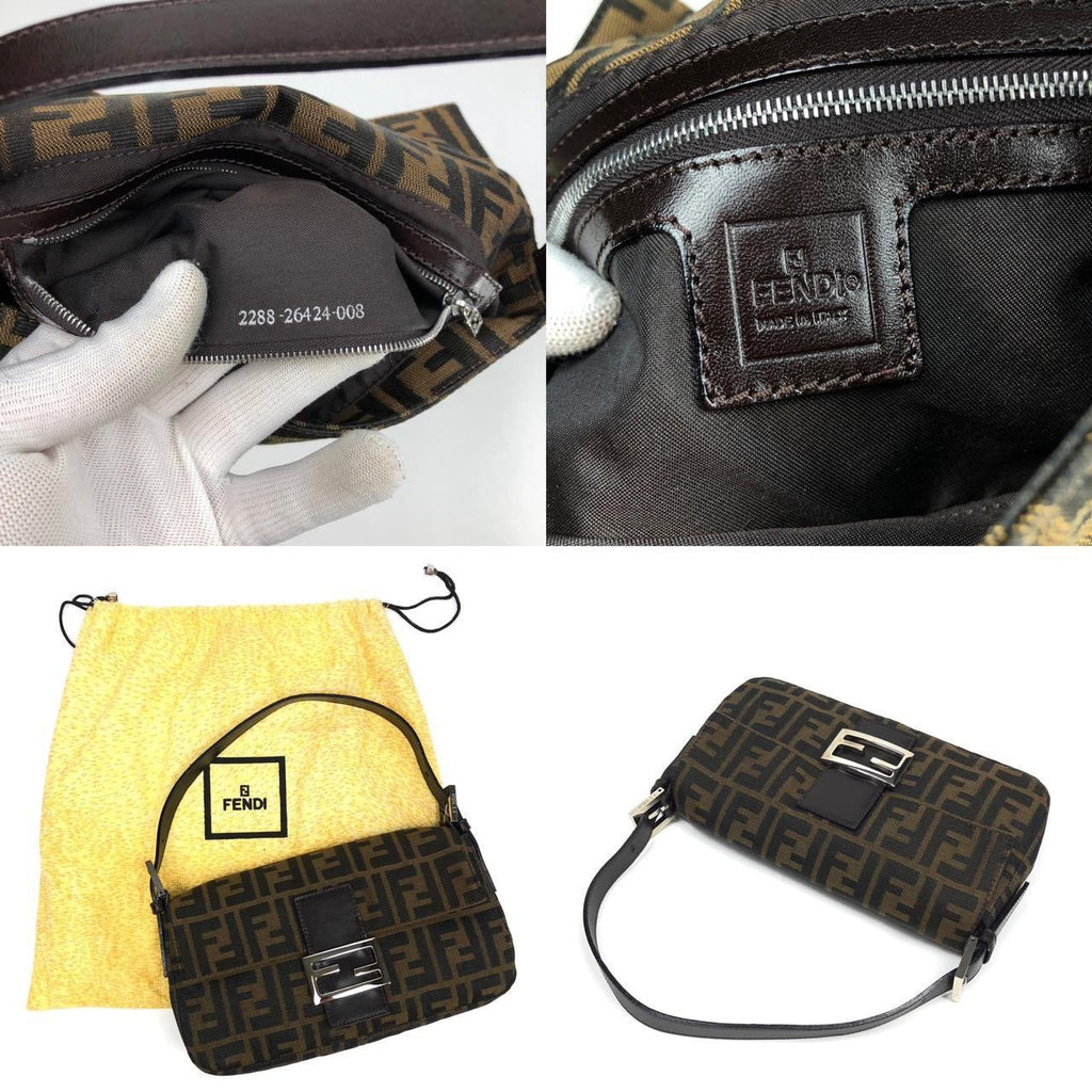 FENDI ZUCCA BAGUETTE SHOULDER BAG