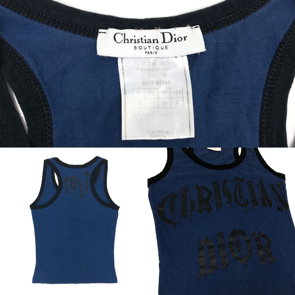CHRISTIAN DIOR ‘CHRISTIAN DIOR’ GOTHIC LOGO TOP
