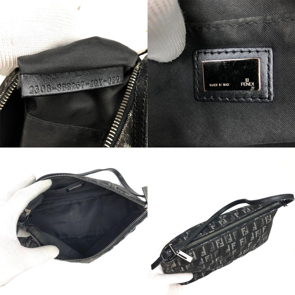 FENDI ZUCCA DENIM SHOULDER BAG