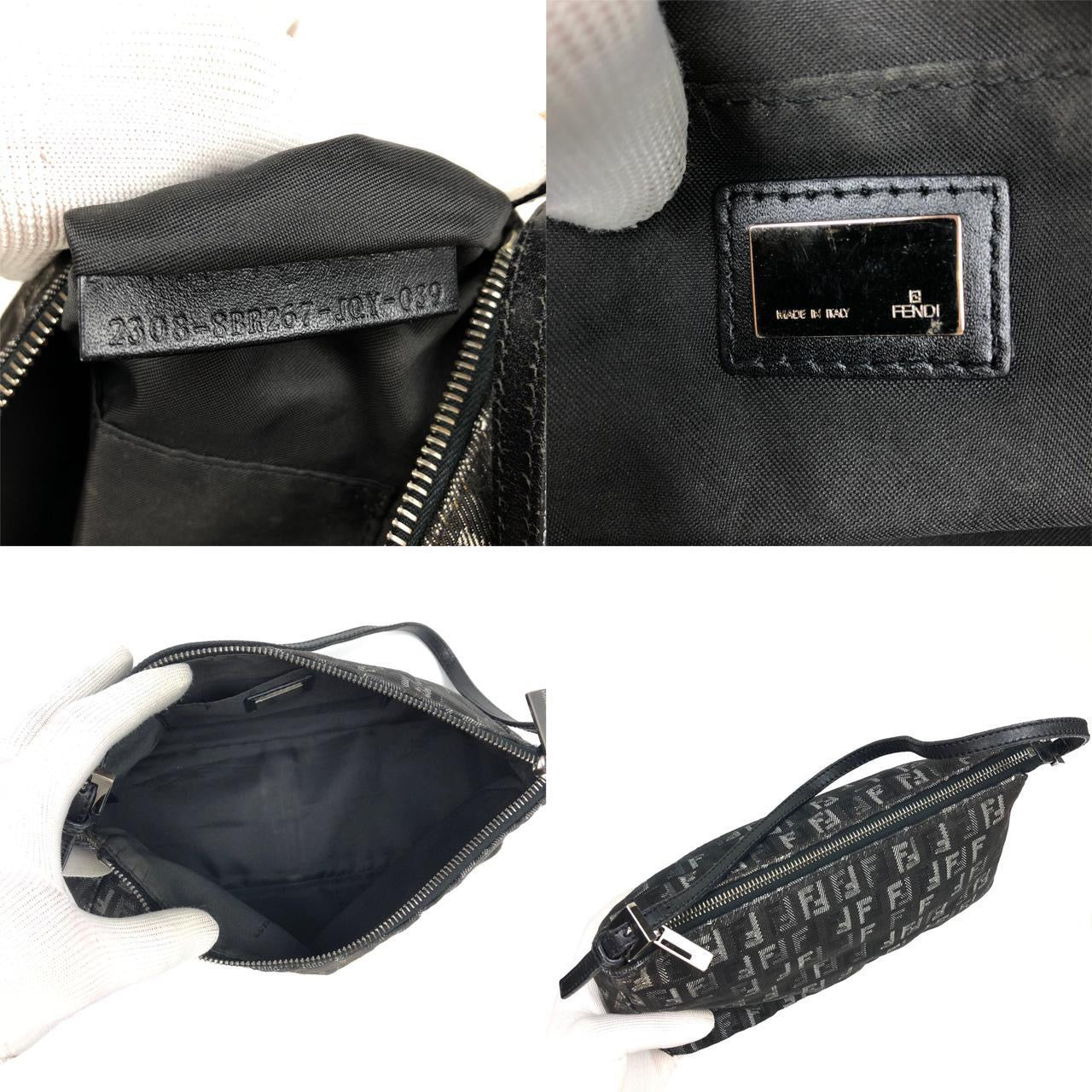 FENDI ZUCCA DENIM SHOULDER BAG