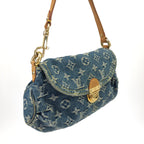 LOUIS VUITTON DENIM PLEATY SHOULDER BAG