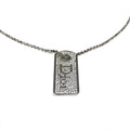 CHRISTIAN DIOR JEWELLED TAG NECKLACE