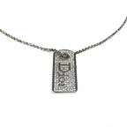 CHRISTIAN DIOR JEWELLED TAG NECKLACE