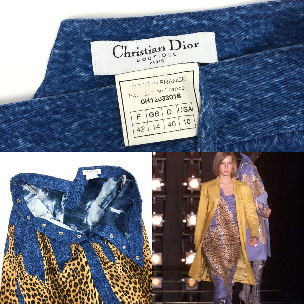 CHRISTIAN DIOR S/S 2000 CHEETAH SKIRT BY JOHN GALLIANO