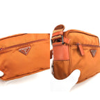 PRADA NYLON BURNT ORANGE CROSSBODY BAG