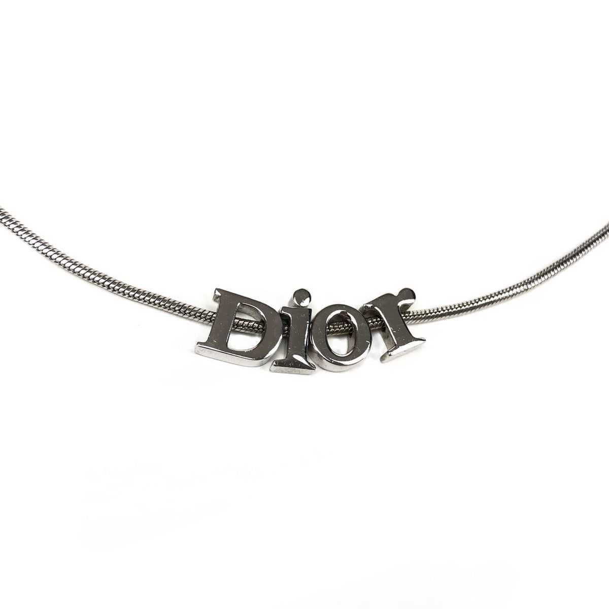 CHRISTIAN DIOR SPELL-OUT NECKLACE
