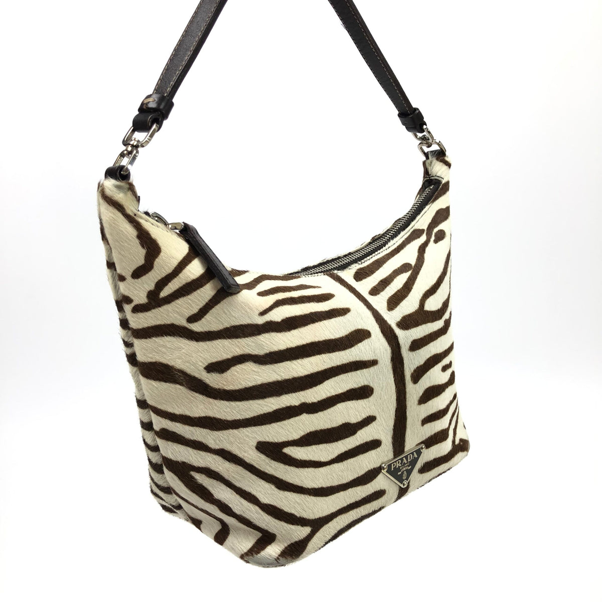 PRADA CALF HAIR SHOULDER BAG