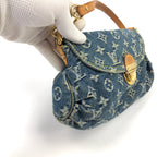 LOUIS VUITTON DENIM PLEATY SHOULDER BAG