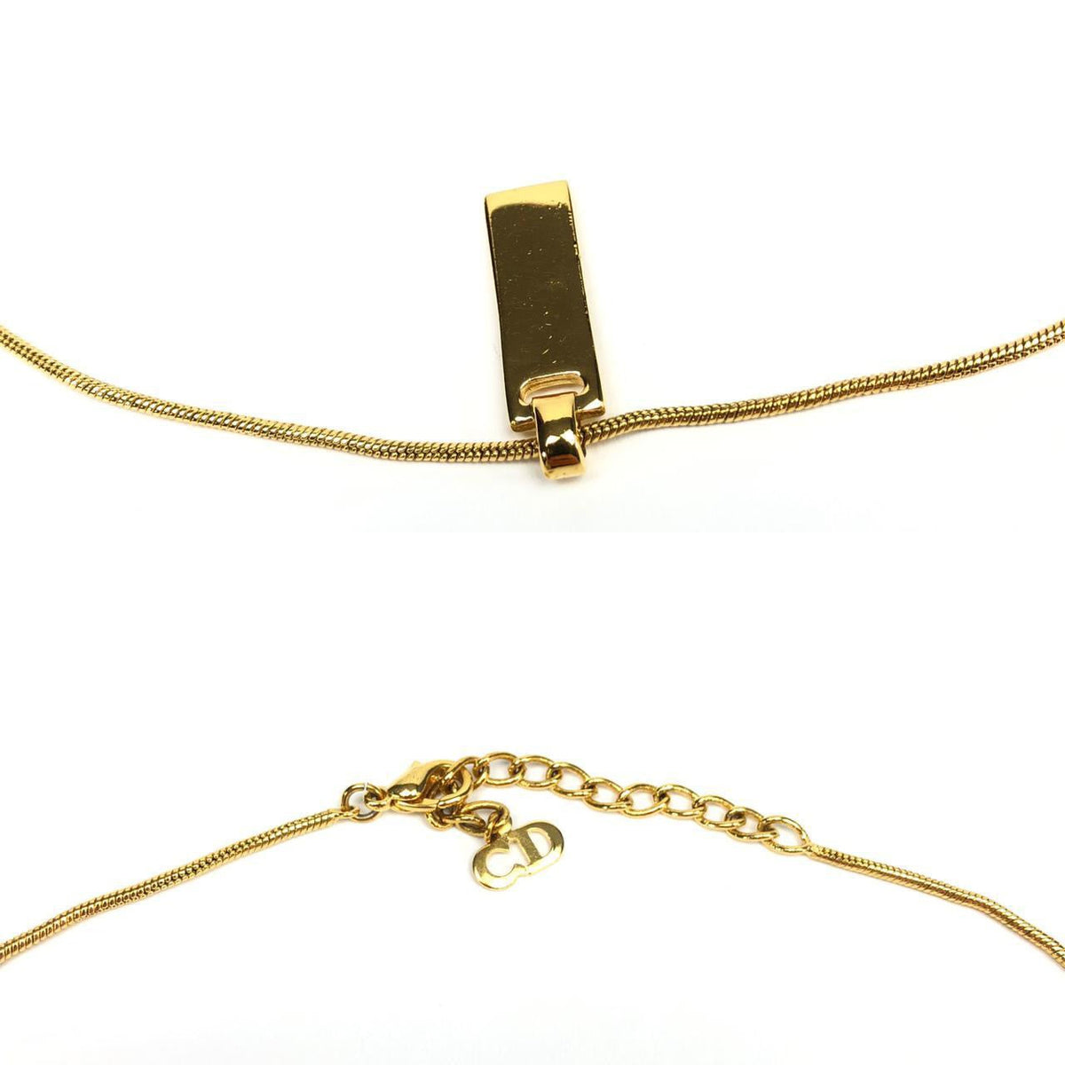 CHRISTIAN DIOR TAG NECKLACE