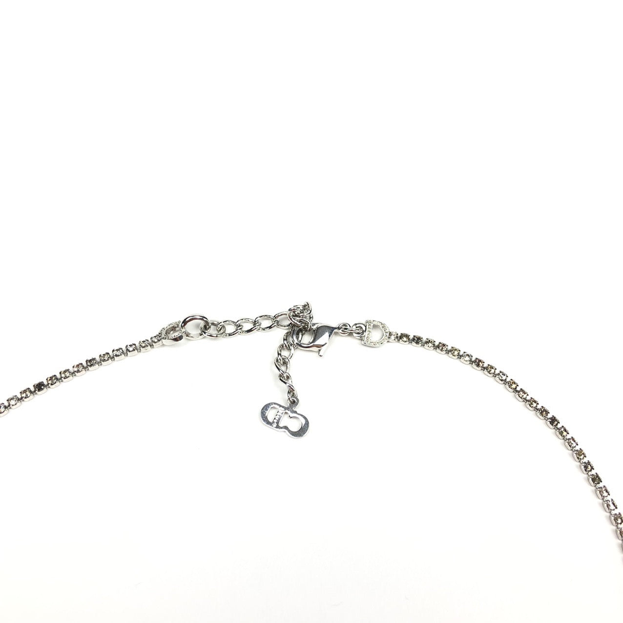 CHRISTIAN DIOR JEWELLED TAG NECKLACE