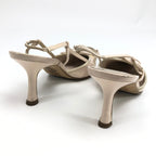 CHANEL LOGO BOW SLING-BACK MULE HEELS -  UK 2.5 / US 4.5 / EU 35.5