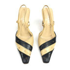 CHANEL LOGO SLING-BACK MULE HEELS -  UK 4, US 6, EU 37