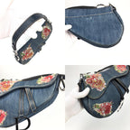 CHRISTIAN DIOR DENIM SADDLE BAG