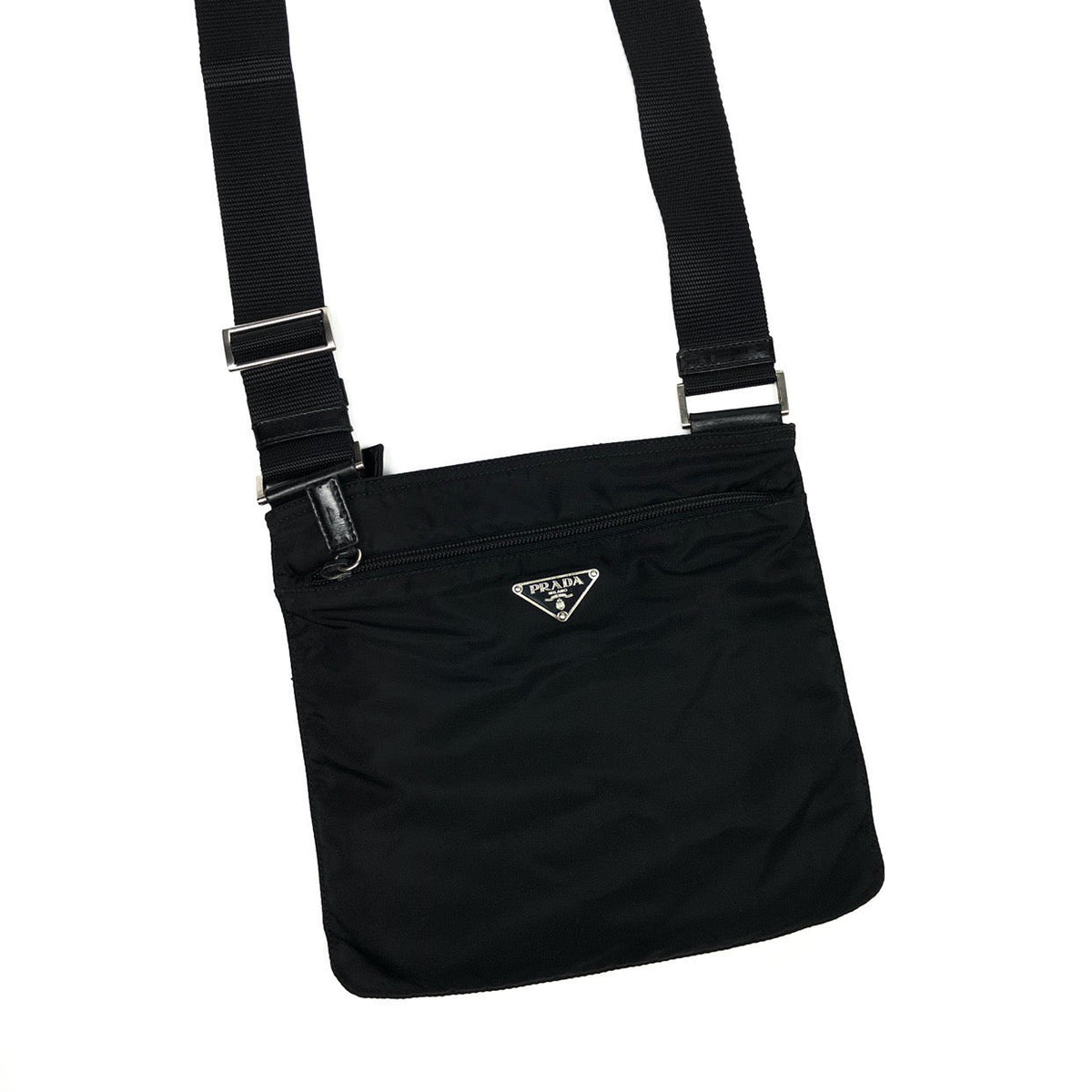 PRADA NYLON DOUBLE ZIP TESSUTO CROSSBODY BAG