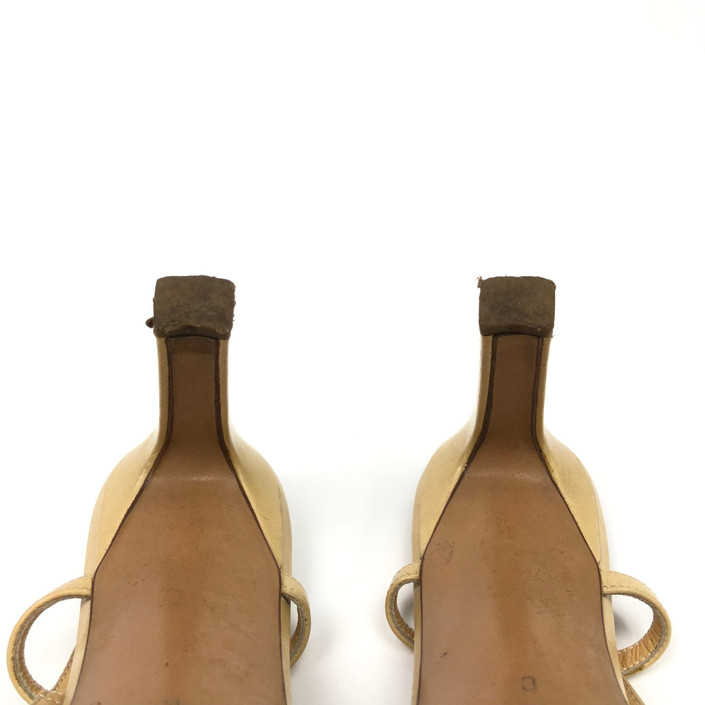 CHANEL LOGO SLING-BACK MULE HEELS