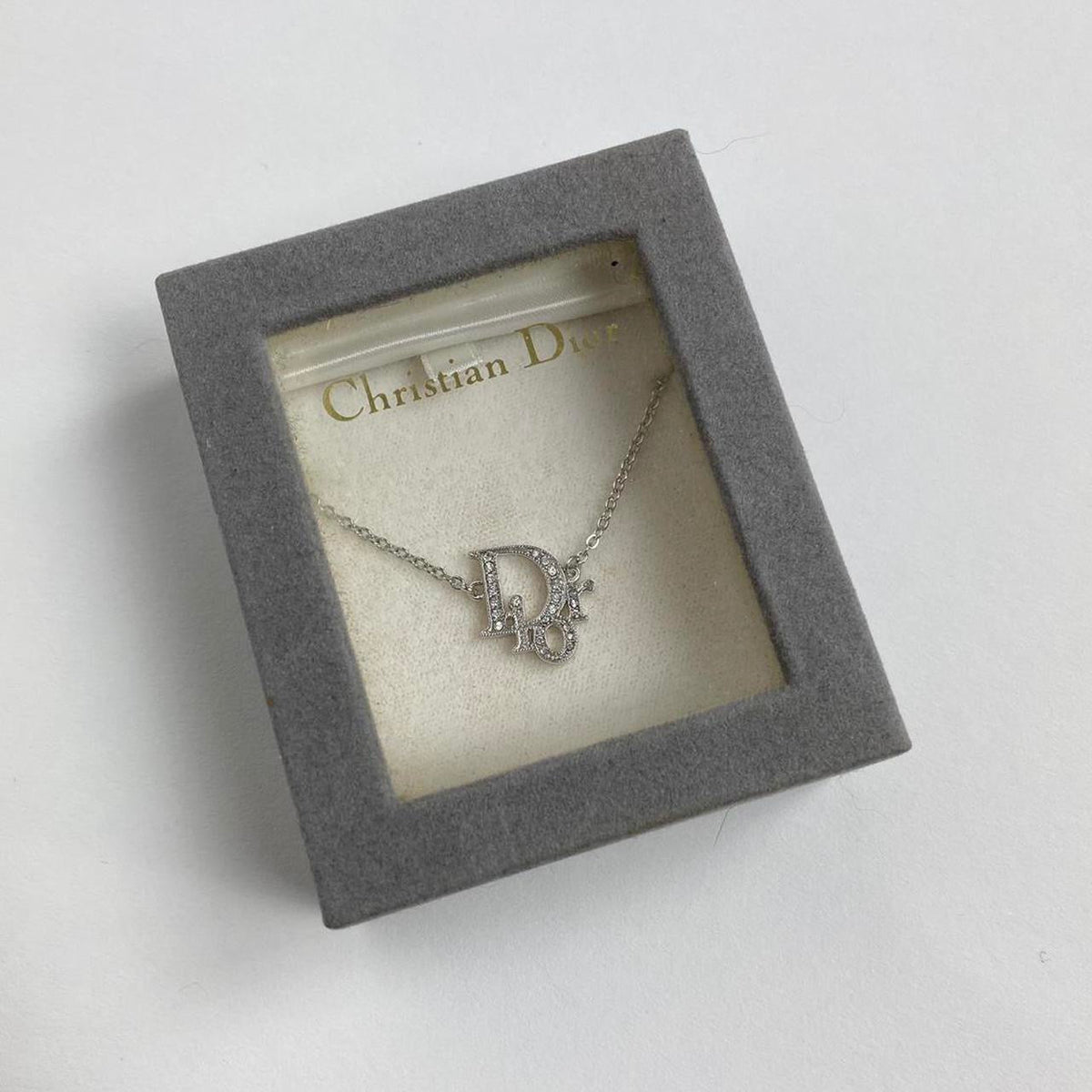CHRISTIAN DIOR JEWELLED MONOGRAM NECKLACE