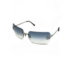 CHANEL BLUE GRADIENT RIMLESS SUNGLASSES