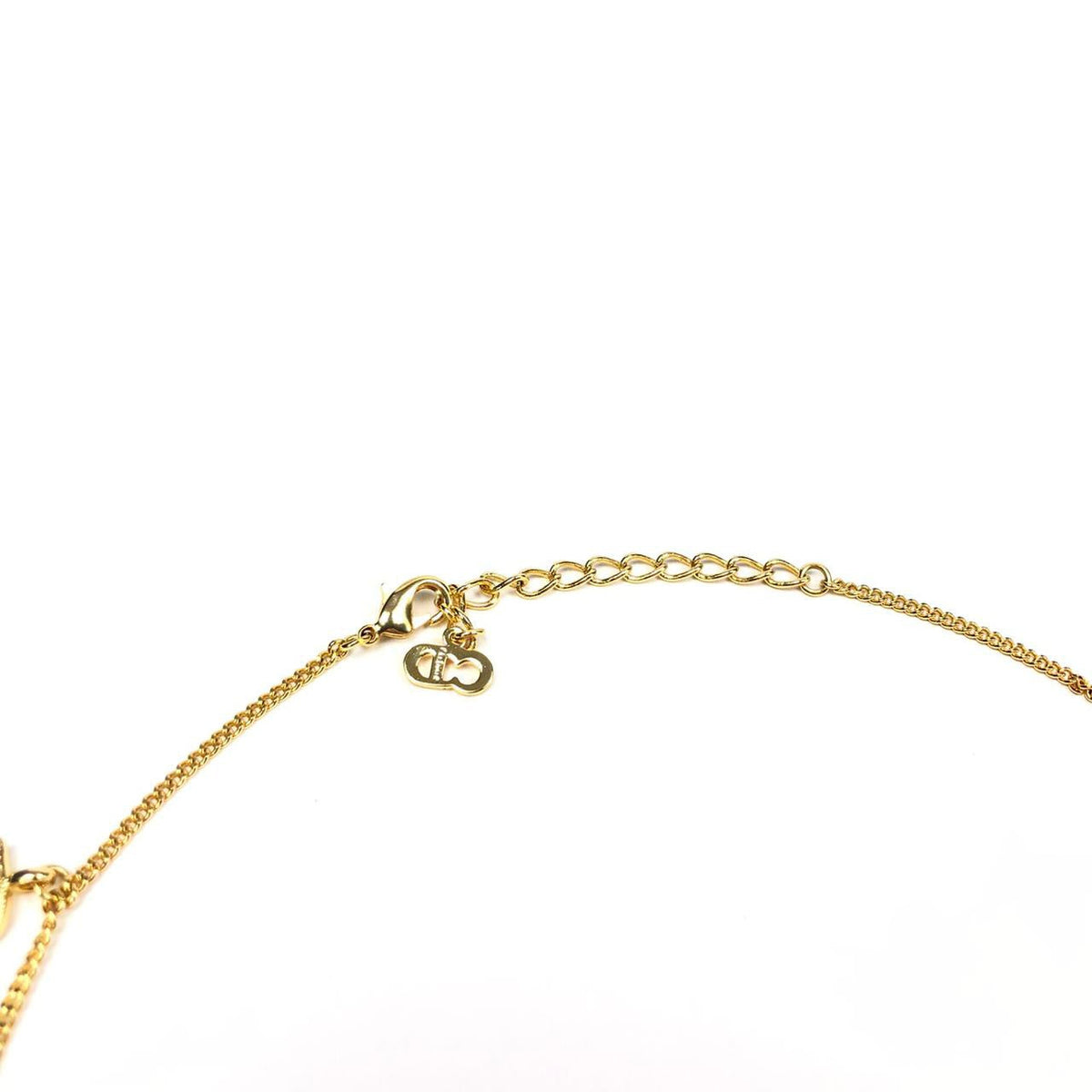 CHRISTIAN DIOR JEWELLED SPELL-OUT NECKLACE