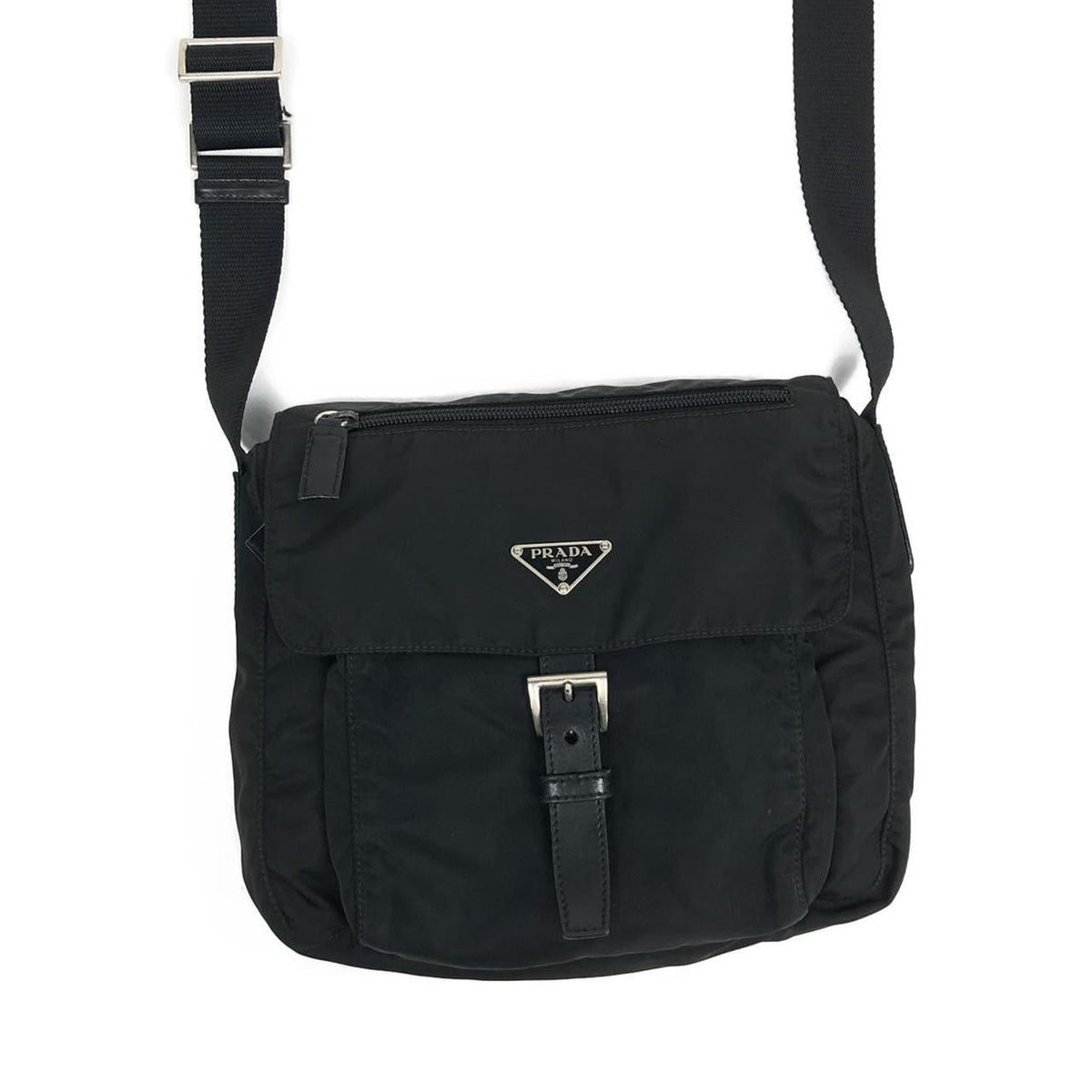 PRADA NYLON BUCKLE CROSSBODY BAG