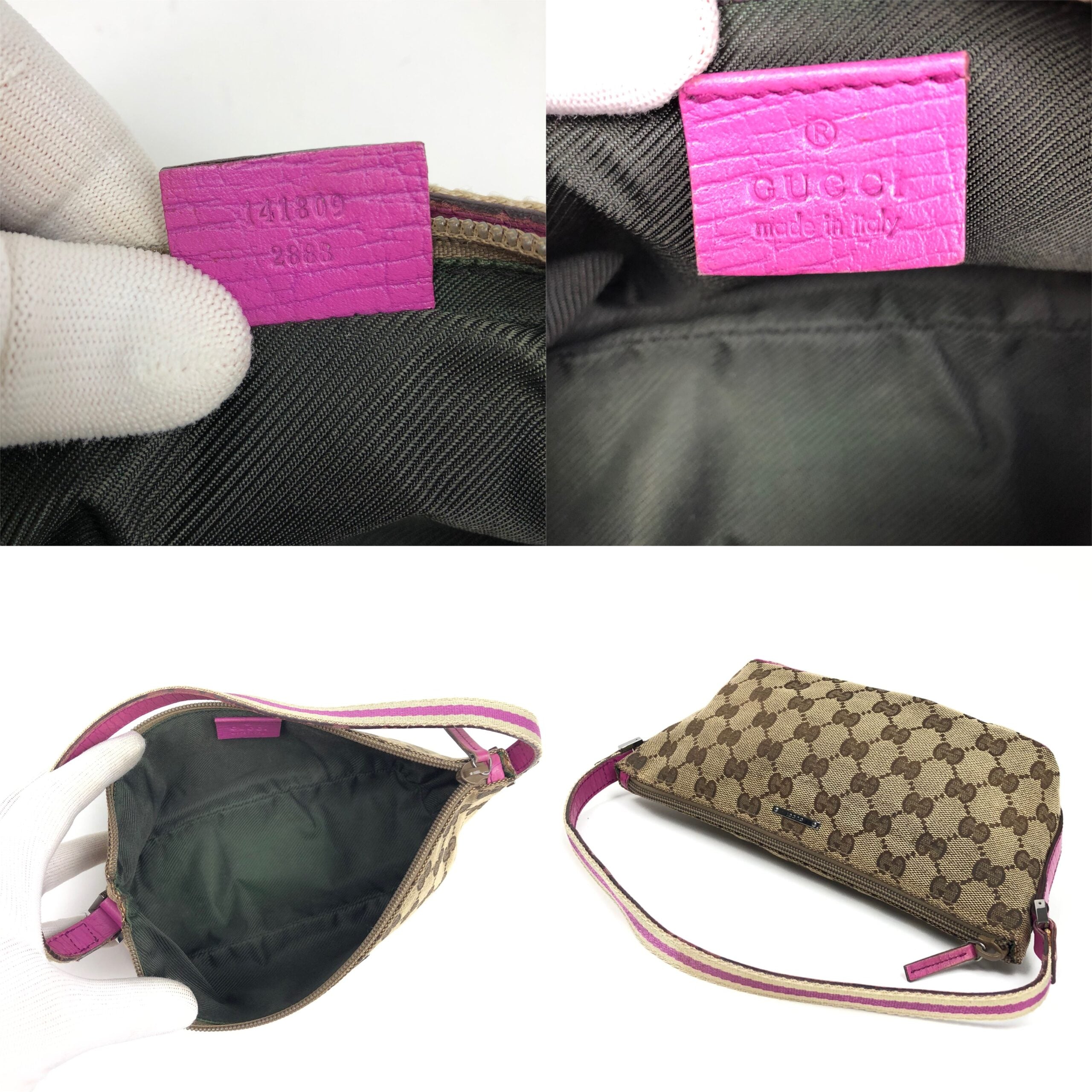 GUCCI MONOGRAM SHOULDER BAG