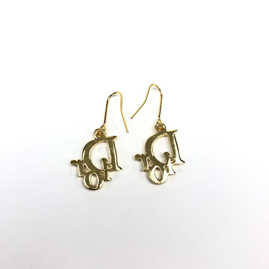 CHRISTIAN DIOR JEWELLED MONOGRAM EARRINGS