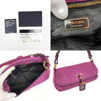 PRADA SUEDE SHOULDER BAG