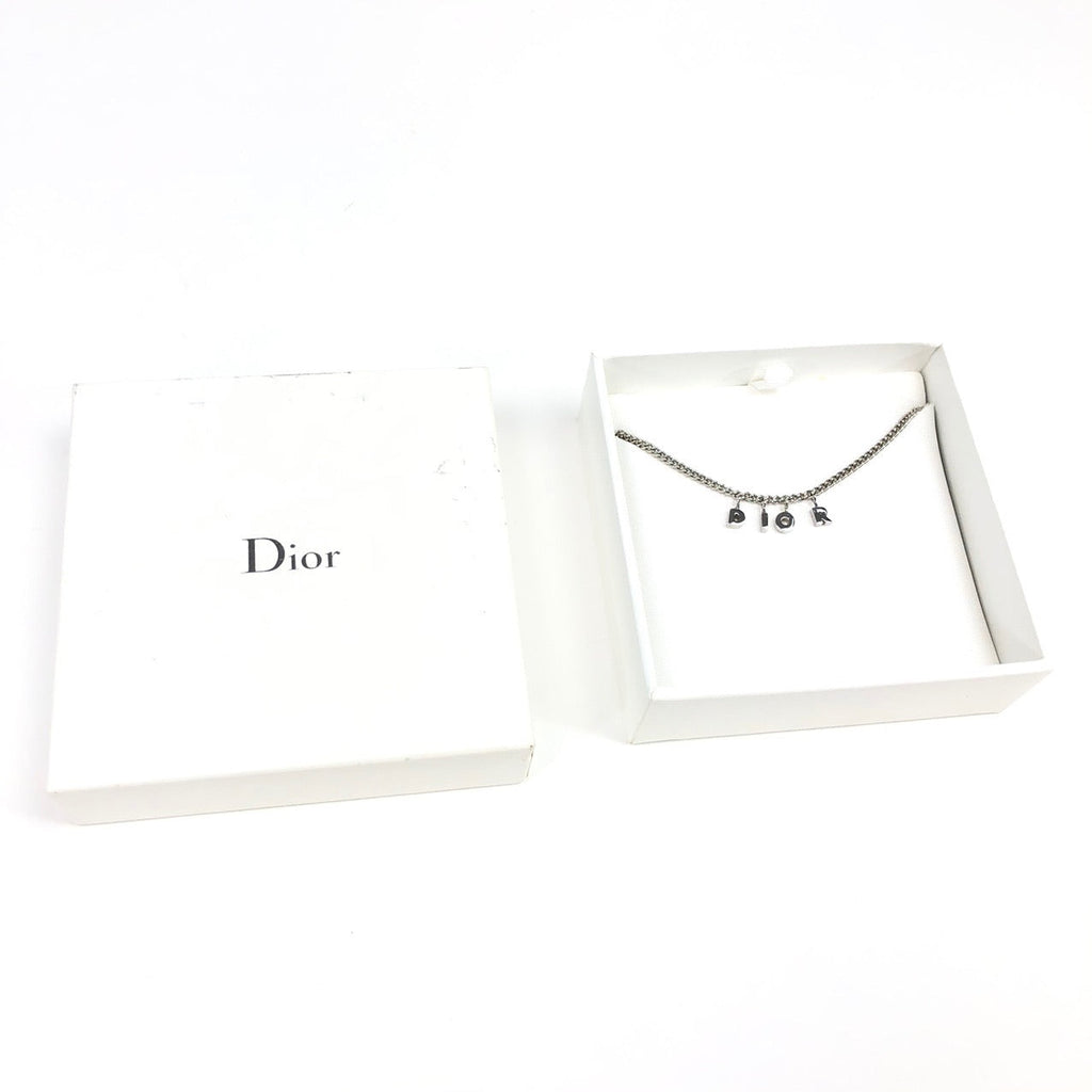 CHRISTIAN DIOR SPELL-OUT NECKLACE