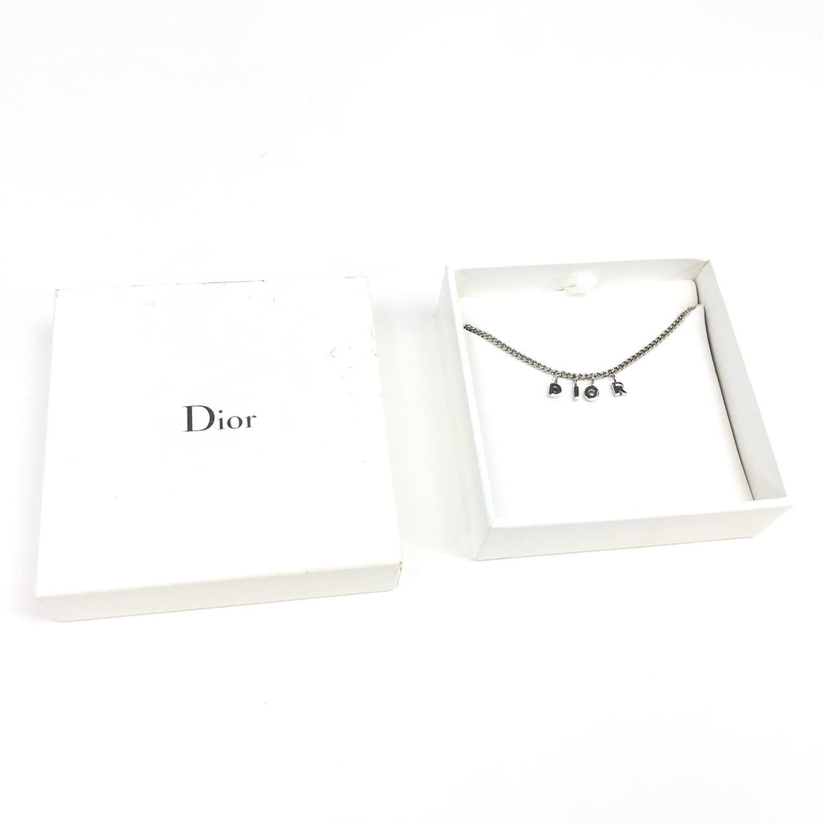 CHRISTIAN DIOR SPELL-OUT NECKLACE