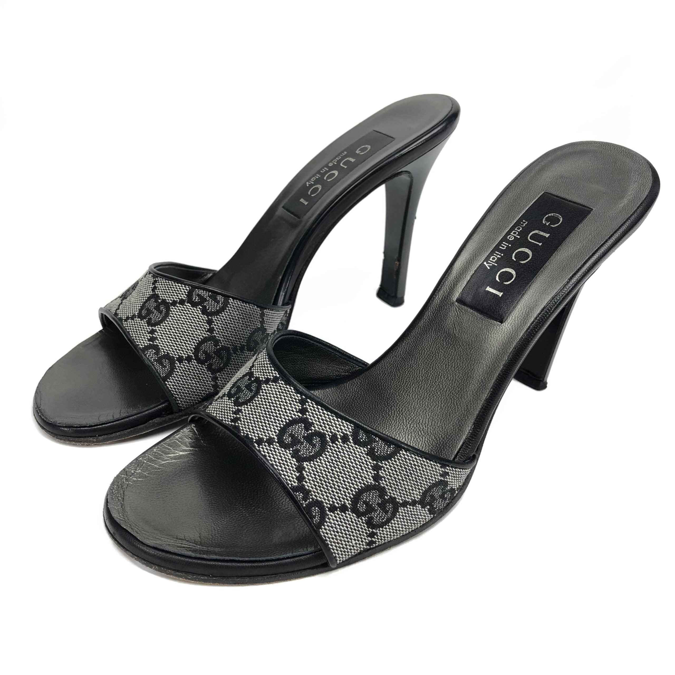 GUCCI MONOGRAM HEELS -  UK 3 / US 5 / EU 36