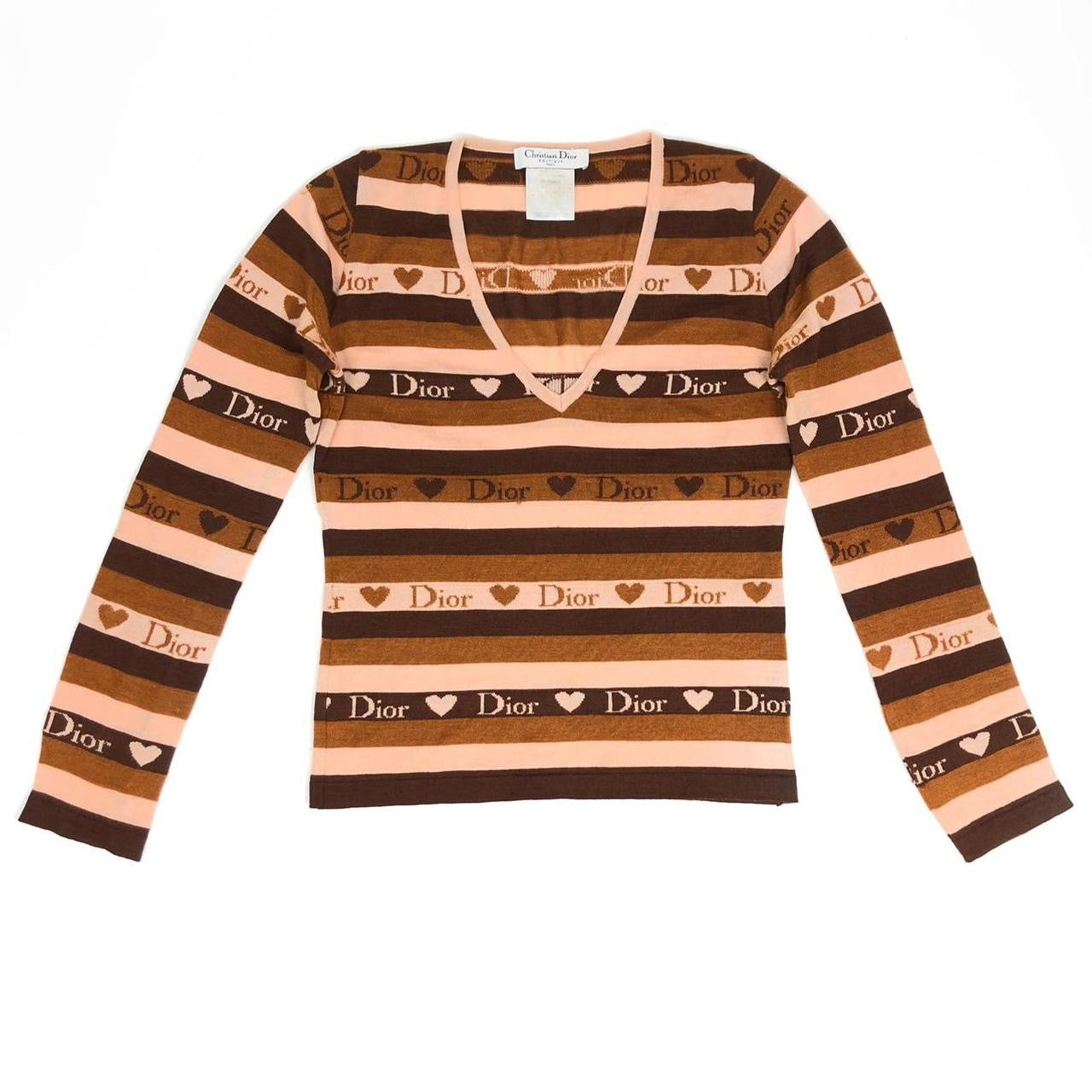 CHRISTIAN DIOR WOOL LONG-SLEEVE TOP