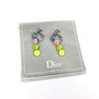 CHRISTIAN DIOR SPELLOUT CLIP ON EARRINGS