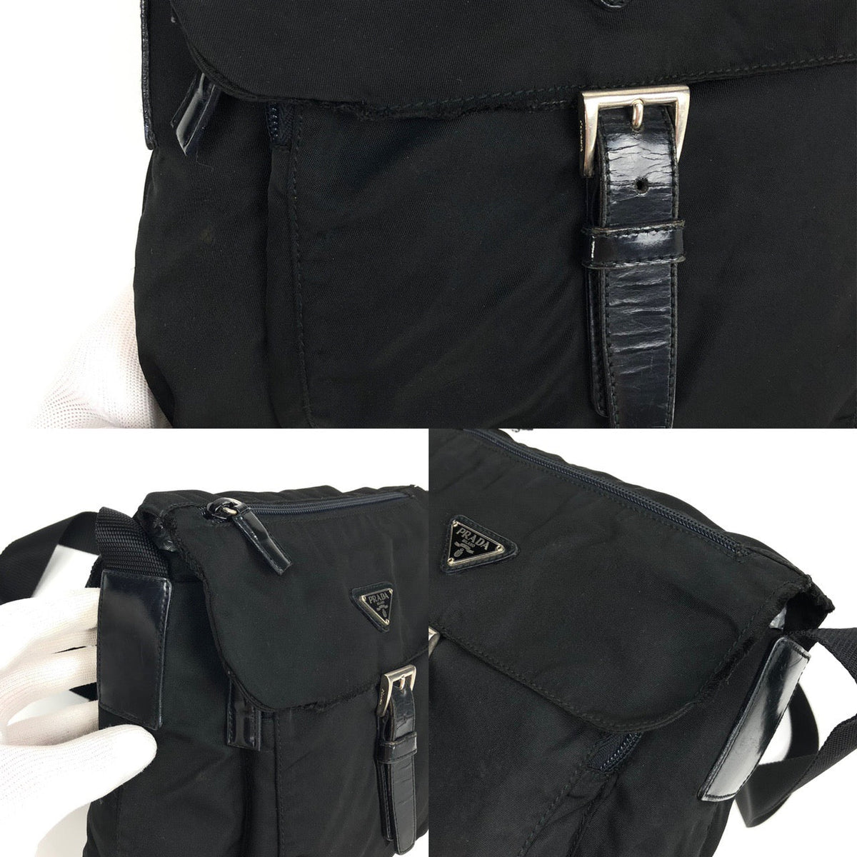 PRADA NYLON BUCKLE CROSSBODY BAG