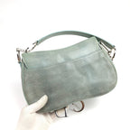 CHRISTIAN DIOR EXOTIC SOFT LIZARD LEATHER DOUBLE SADDLE BAG IN DUCK EGG BLUE