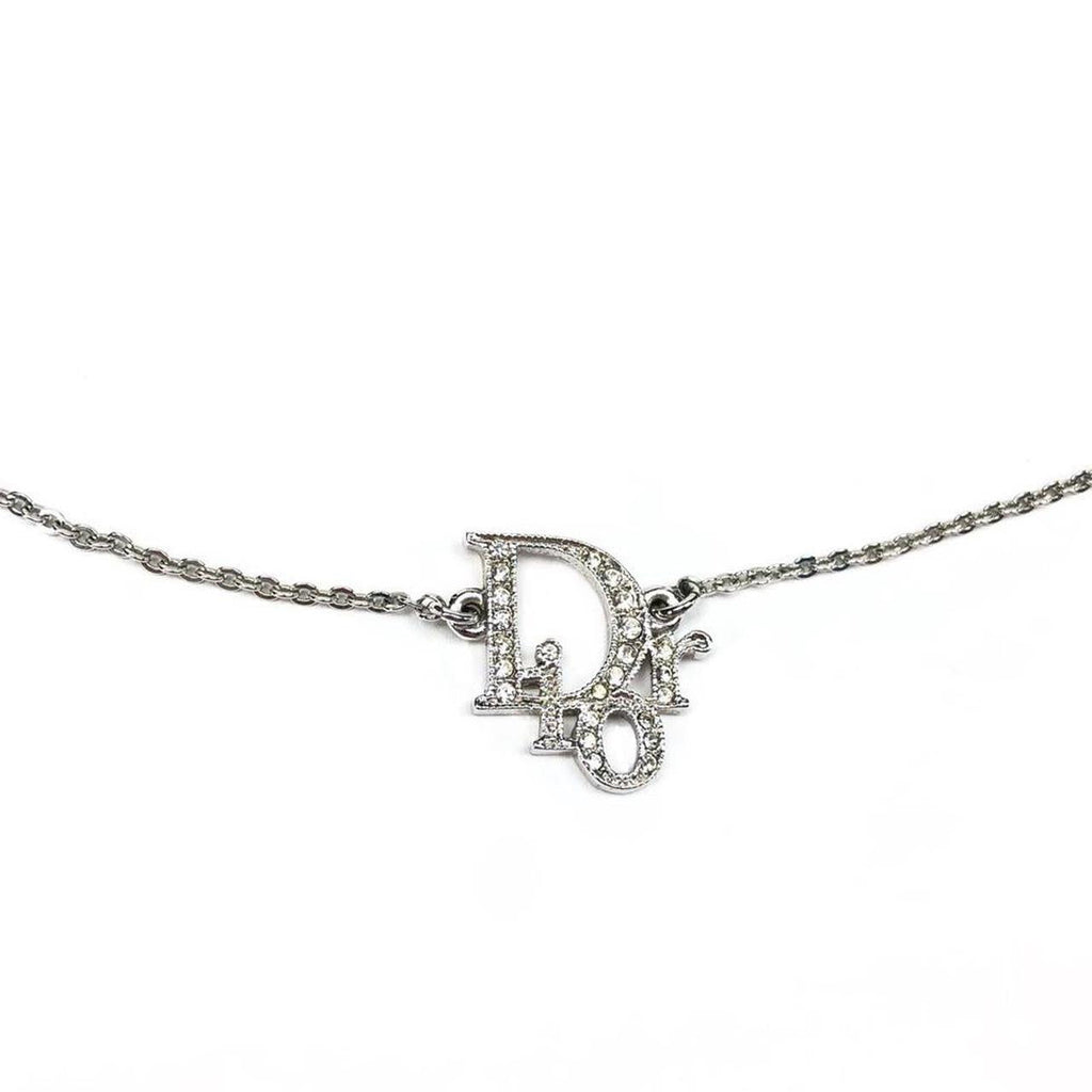 CHRISTIAN DIOR JEWELLED MONOGRAM NECKLACE